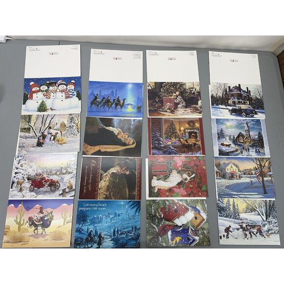 Leanin Tree Christmas Holiday Cards 32 Assortment Animals Scenic No Envelopes - Picture 2 of 2